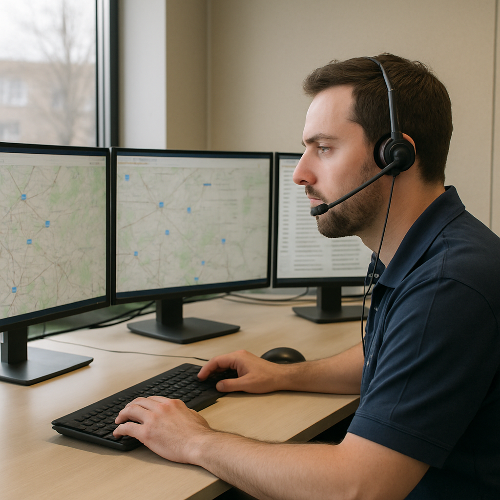UK breakdown contact centre dispatching engineers