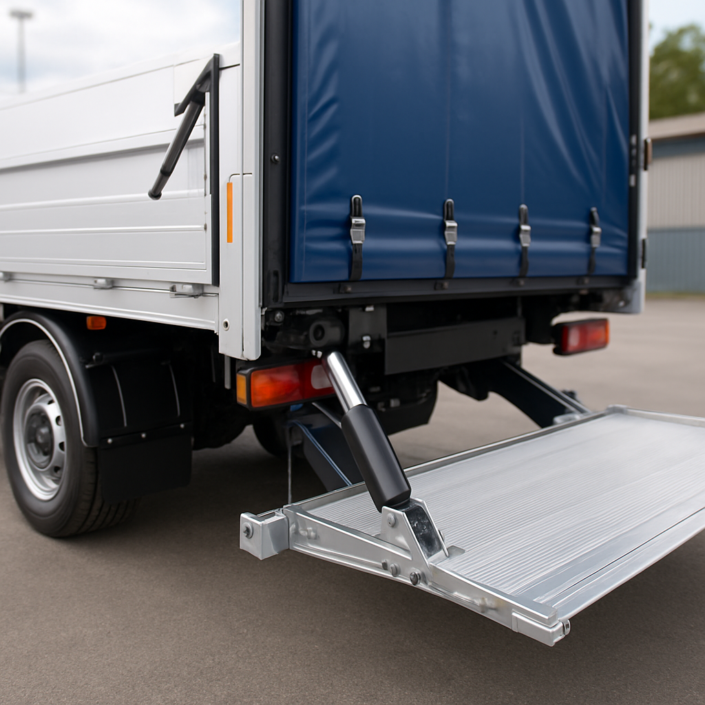 Tail lift hydraulic ram and platform hinge — LOLER inspection points